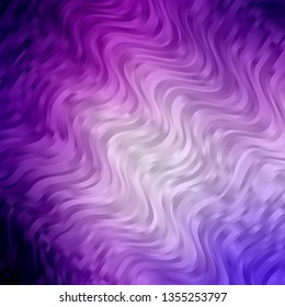 Light Purple vector template with curved lines. Illustration in abstract style with gradient curved.  Pattern for busines booklets, leaflets