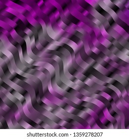 Light Purple vector template with curved lines. Bright sample with colorful bent lines, shapes. Pattern for ads, commercials.