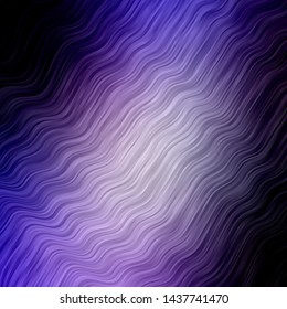Light Purple vector template with curved lines. Colorful illustration in abstract style with bent lines. Pattern for busines booklets, leaflets