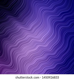 Light Purple vector template with curved lines. Colorful illustration in abstract style with bent lines. Smart design for your promotions.