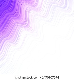 Light Purple vector template with curved lines. Bright sample with colorful bent lines, shapes. Design for your business promotion.