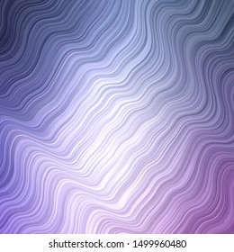 Light Purple vector template with curved lines. Gradient illustration in simple style with bows. Pattern for commercials, ads.