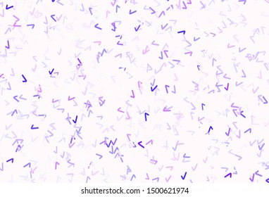 Light Purple vector template with curved lines. Colorful illustration in abstract style with gradient. Elegant pattern for a brand book.