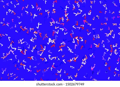 Light Purple vector template with curved lines. Creative illustration in halftone style with gradient. Template for cell phone screens.