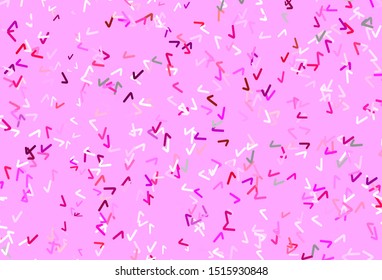 Light Purple vector template with curved lines. Colorful geometric sample with gradient lines.  A completely new template for your design.