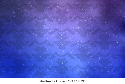Light Purple vector template with curved lines. Creative illustration in halftone style with gradient. A new texture for your  ad, booklets, leaflets.