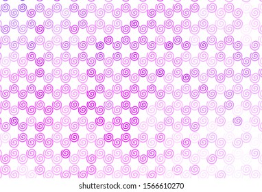 Light Purple vector template with curved lines. Modern gradient abstract illustration with bandy lines. New composition for your brand book.