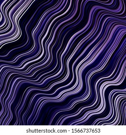 Light Purple vector template with curved lines. Brand new colorful illustration with bent lines. Pattern for business booklets, leaflets