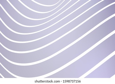 Light Purple vector template with curved lines. Creative illustration in halftone arched style with gradient. The polygonal design for your web site.