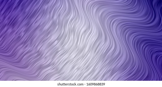 Light Purple vector template with curved lines. Colorful illustration with curved lines. Pattern for websites, landing pages.