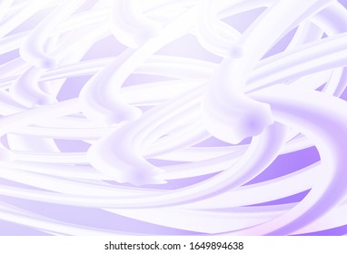 Light Purple vector template with curved lines. Creative illustration in halftone style with gradient. Elegant pattern for a brand book.