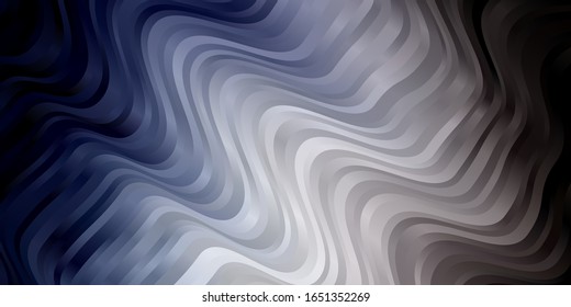 Leichte violette Vektorillustration mit geschwungenen Linien. Helle Illustration mit Farbverlauf-Kreisbögen. Muster für Geschäftsunterlagen, Faltblätter