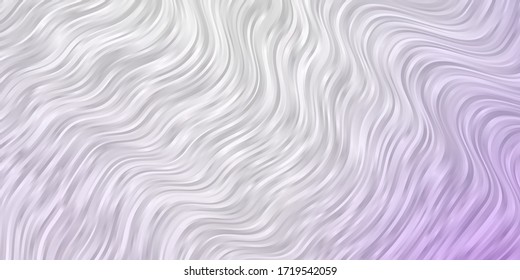 Light Purple vector template with curved lines. Abstract gradient illustration with wry lines. Template for your UI design.