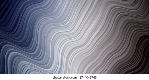 Plantilla de vector púrpura claro con líneas curvas. Ilustración de degradado en un estilo sencillo con arcos. Mejor diseño para afiches, banners.