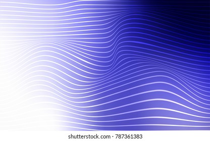 Light Purple vector template with curved lines. Glitter abstract illustration with wry lines. Brand-new style for your business design.