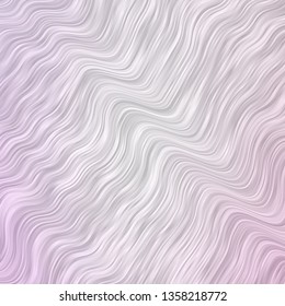 Light Purple vector template with curves. Abstract illustration with gradient bows. Pattern for websites, landing pages.