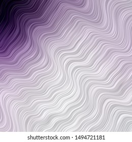 Light Purple vector template with curves. Abstract illustration with gradient bows. Pattern for commercials, ads.
