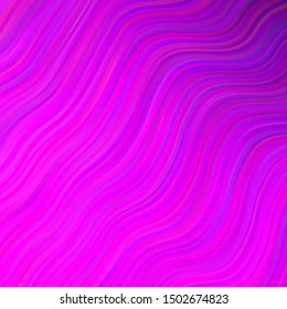 Light Purple vector template with curves. Bright illustration with gradient circular arcs. Best design for your ad, poster, banner.