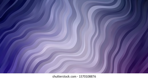 Light Purple vector template with curves. Colorful geometric sample with gradient curves.  Best design for your posters, banners.