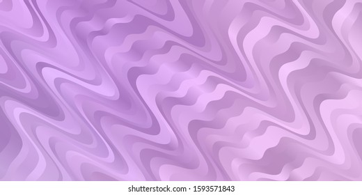 Light Purple vector template with curves. Bright illustration with gradient circular arcs. Pattern for business booklets, leaflets