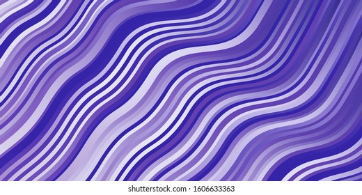 Light Purple vector template with curves. Gradient illustration in simple style with bows. Best design for your posters, banners.