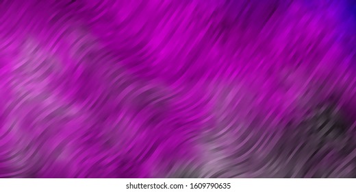 Light Purple vector template with curves. Bright illustration with gradient circular arcs. Best design for your posters, banners.