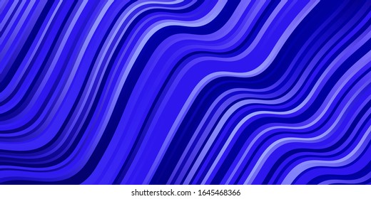 Light Purple vector template with curves. Abstract gradient illustration with wry lines. Pattern for commercials, ads.