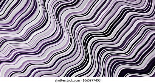 Light Purple vector template with curves. Abstract illustration with gradient bows. Pattern for commercials, ads.