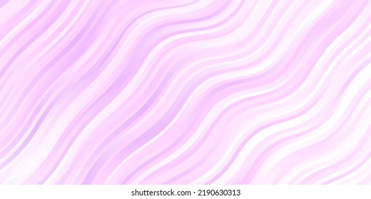 Hellviolette Vektorvorlage mit Kurven. Helle Illustration mit Farbverlauf-Kreisbögen. Das beste Design für Ihre Poster, Banner.
