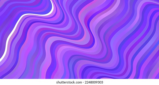 Light Purple vector template with curves. Abstract gradient illustration with wry lines. Smart design for your promotions.