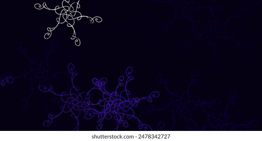 Light Purple vector template with curves. Colorful abstract illustration with gradient curves. Best design for your ad, poster, banner.