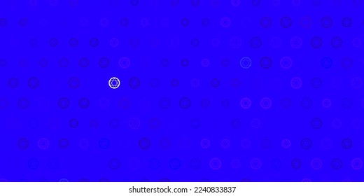 Light Purple vector template with esoteric signs. Colorful vintage illustration with gradient alchemy shapes. Design for magic, spiritual events.