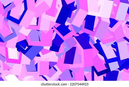Light Purple vector template in hexagonal style. Illustration with set of colorful hexagons. Pattern for texture of wallpapers.