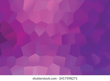 Light Purple vector template in hexagonal style. Design in abstract style with hexagons. Pattern for ads, leaflets.