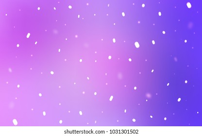 Light Purple vector template with ice snowflakes. Modern geometrical abstract illustration with crystals of ice. New year design for your business advert.