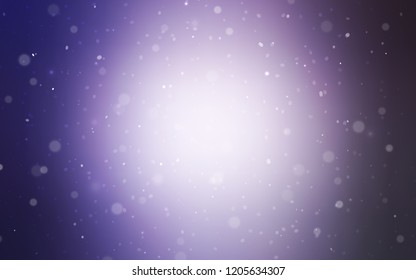 Light Purple vector template with ice snowflakes. Decorative shining illustration with snow on abstract template. The pattern can be used for new year leaflets.