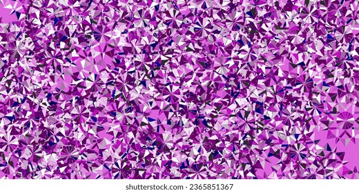 Light purple vector template with ice snowflakes. Gradient colorful illustration with snow elements in xmas style. Poster, banner  for New year design.