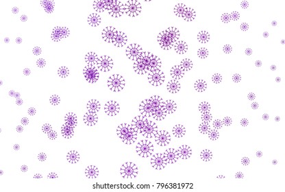Light Purple vector template with ice snowflakes. Glitter abstract illustration with crystals of ice. New year design for your ad, poster, banner.