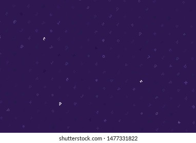 Light Purple vector template with isolated letters. Blurred design in simple style with signs of alphabet. Template for lettering, typography.