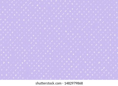 Light Purple vector template with isolated letters. Modern geometrical illustration with ABC english symbols. Pattern for booklets, leaflets of education.