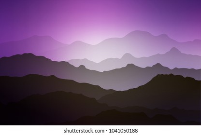 Light Purple vector template with lava shapes. Geometric illustration in mountain style with gradient.  Brand-new design for your ads, poster, banner.