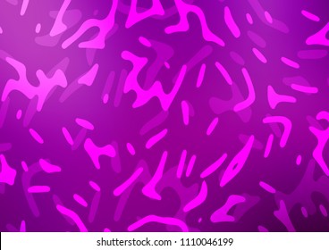 Light Purple vector template with lava shapes. Blurred geometric sample with gradient bubbles.  Marble design for your web site.