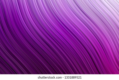 Light Purple vector template with lava shapes. Shining illustration, which consist of blurred lines, circles. The elegant pattern for brand book.