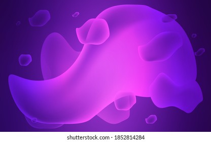 Light Purple vector template with lava shapes. A completely new color illustration in memphis style. The template for cell phone backgrounds.