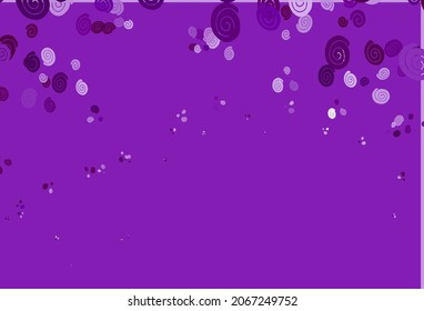 Light Purple vector template with lava shapes. A completely new color illustration in marble style. A completely new marble design for your business.