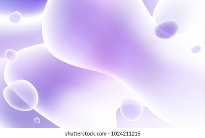 Light Purple vector template with lines, ovals. Creative illustration in halftone memphis style with gradient. A new texture for your  ad, booklets, leaflets.