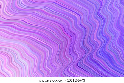 Light Purple vector template with lines, ovals. Creative illustration in halftone marble style with gradient. A completely new memphis design for your business.