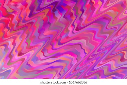 Light Purple vector template with lines, ovals. A completely new color illustration in marble style. A completely new marble design for your business.