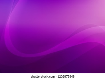 Light Purple vector template with lines, ovals. Modern gradient abstract illustration with bandy lines. The elegant pattern for brand book.