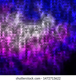 Light Purple vector template with lines, triangles. Shining abstract illustration with colorful triangles. Template for landing pages.